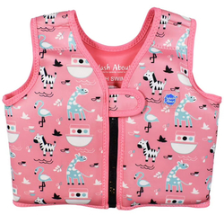 Dětská plavací vesta SplashAbout Go Splash růžová zvířátka